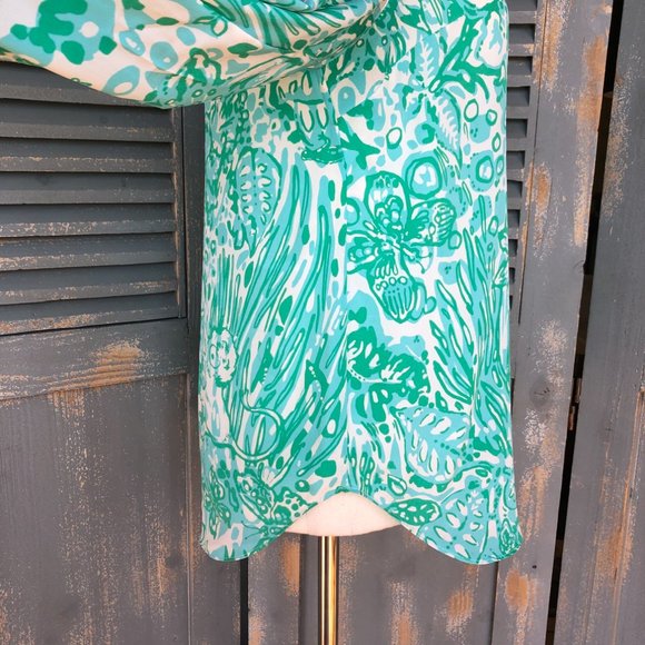 Lilly Pulitzer Delray Silk Tunic Bungle In The Jungle Sz S - Picture 7 of 16
